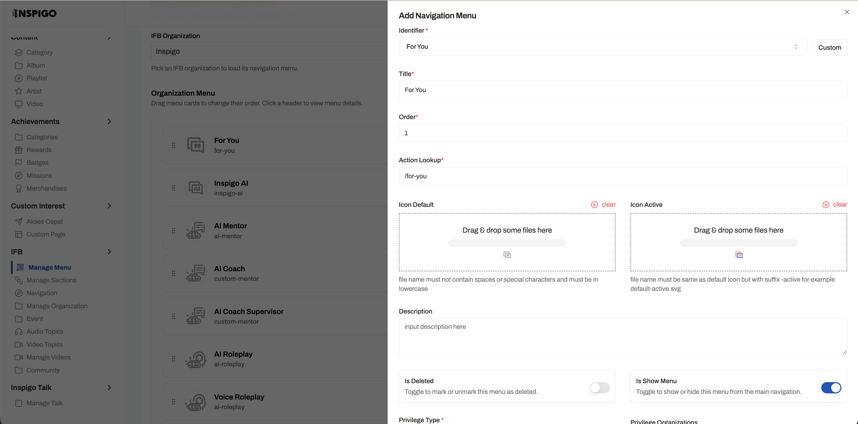 CMS form view